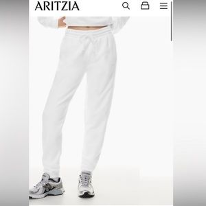 Aritzia Cozy Fleece Perfect Sweatpant - White - Medium